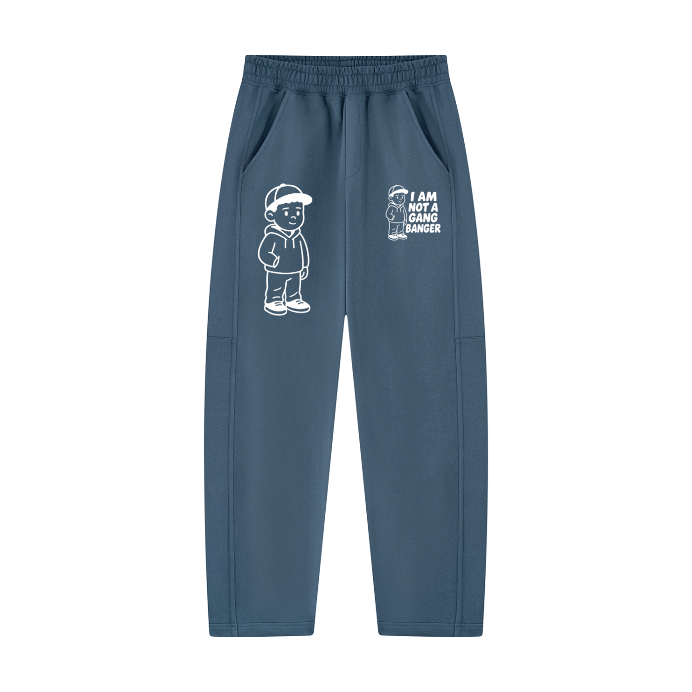 Unisex Tapered Straight Hem Sweatpants