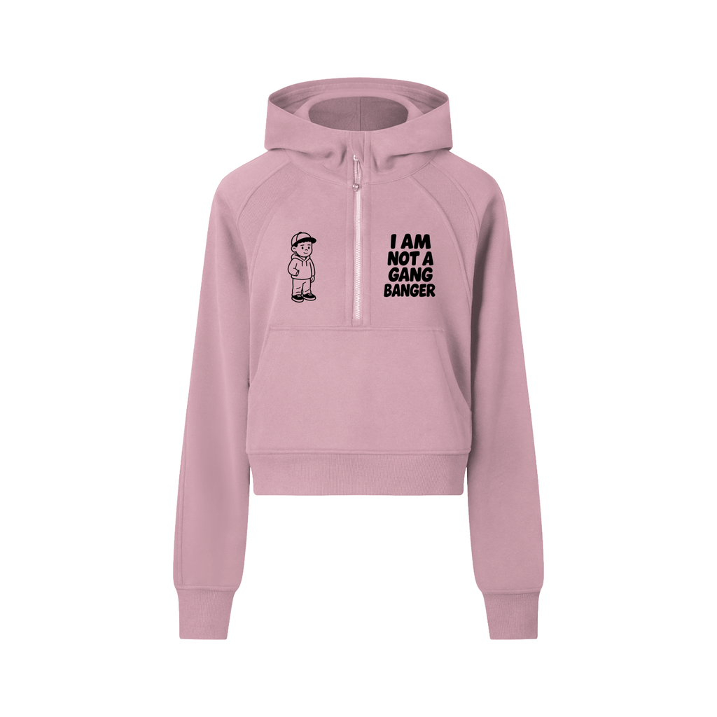 Cropped Half-Zip Hoodie