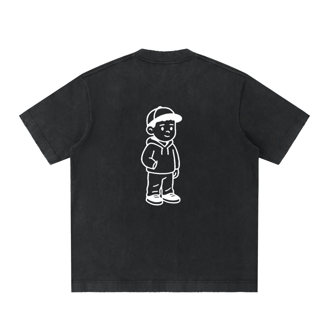 Heavyweight Vintage Washed Frayed T-Shirt