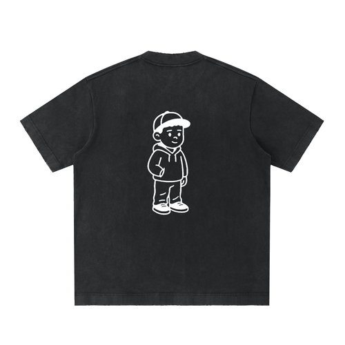 Heavyweight Vintage Washed Frayed T-Shirt