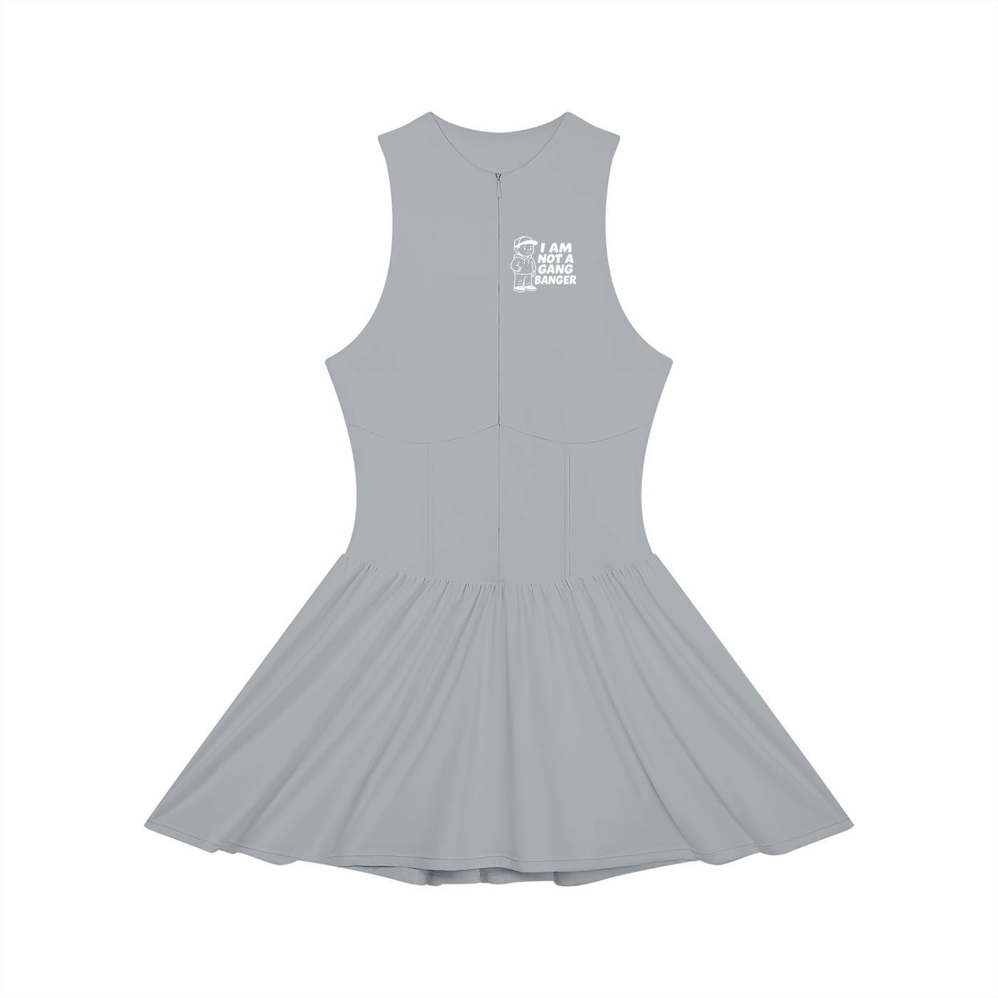 Women’s Ruched Sleeveless Full-Zip Dress