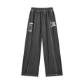 Unisex Vintage Wash Wide Leg Mesh Sweatpants