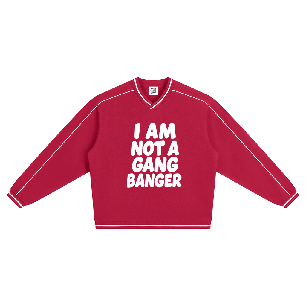 Unisex Color Block V-Neck Sweatshirt