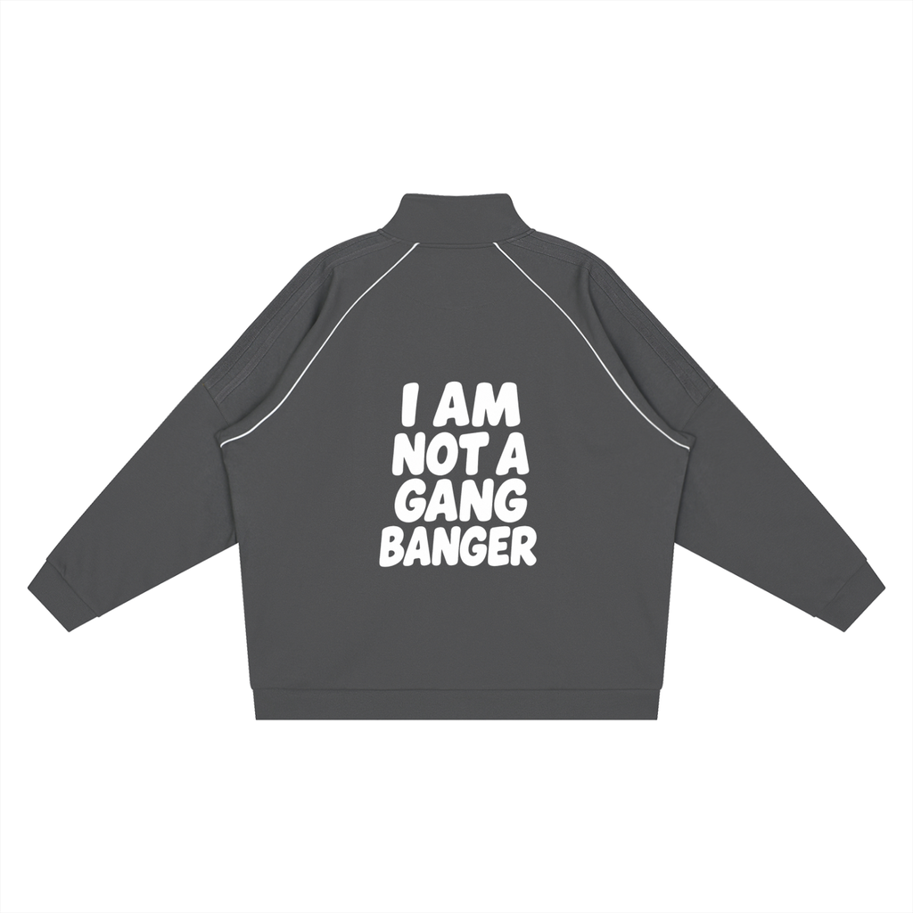 Reflection Striped Raglan Sleeve  Jacket