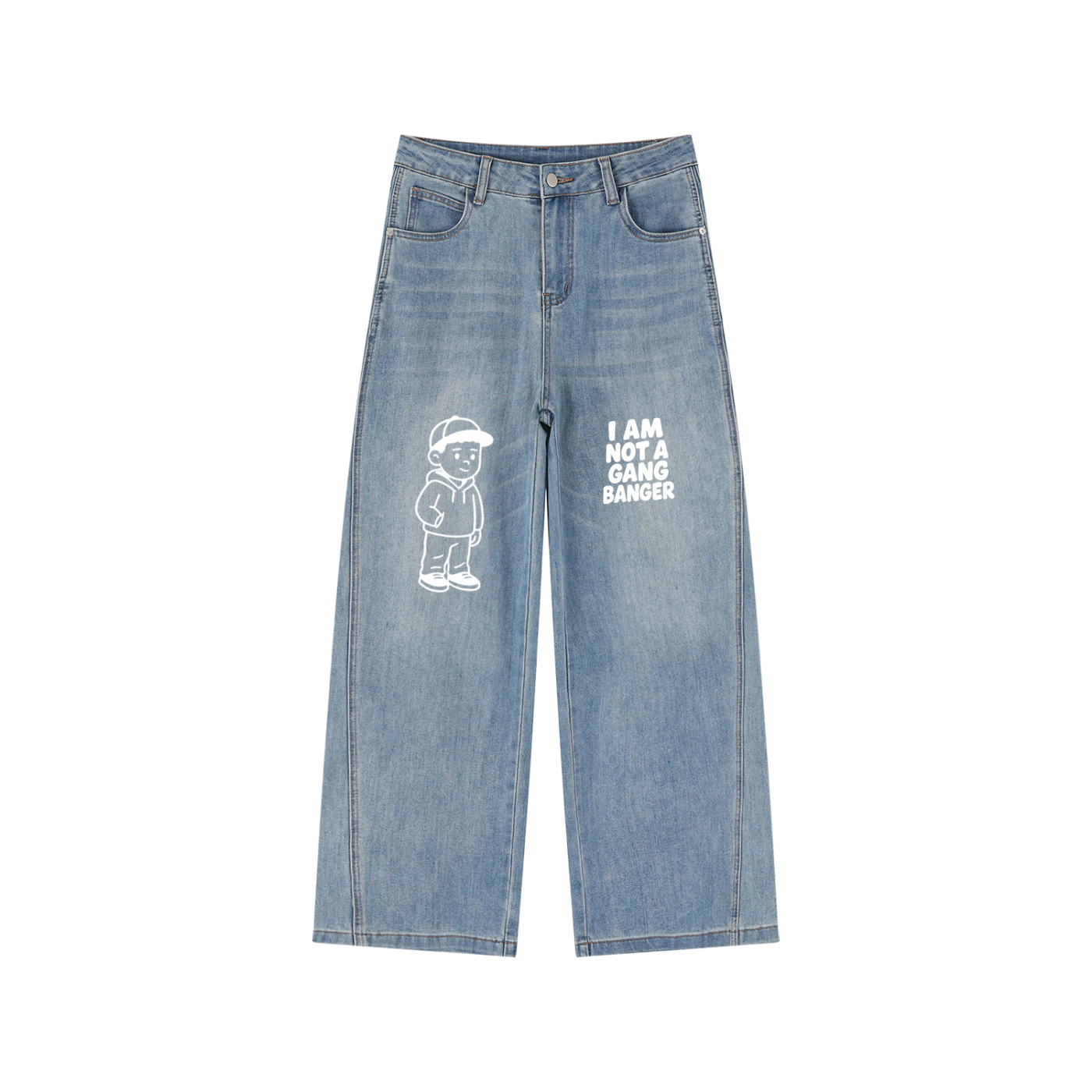 Women’s Vintage Wash High Rise Wide Leg Jeans