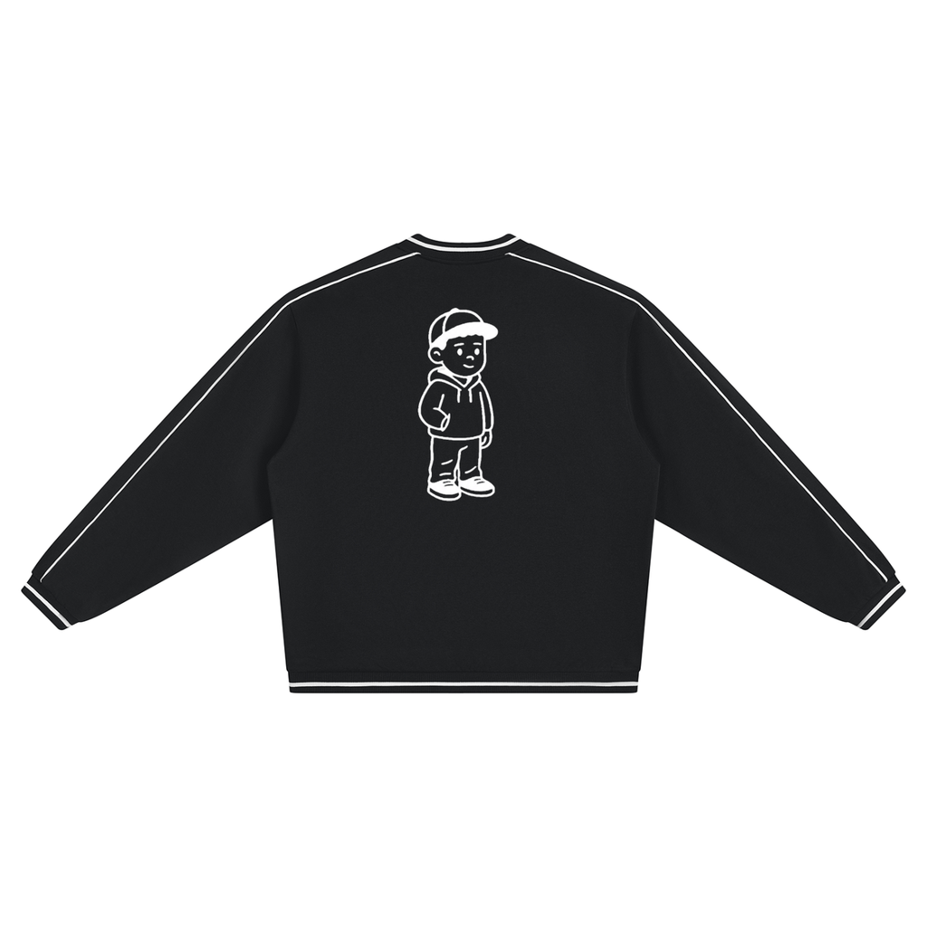 Unisex Color Block V-Neck Sweatshirt