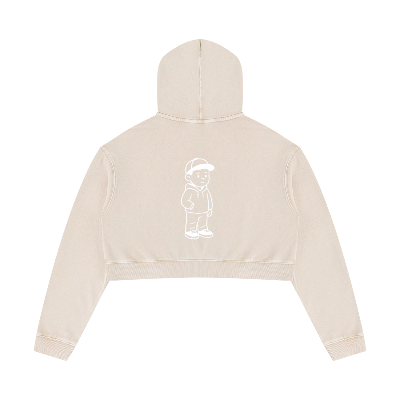 Women’s Mineral Washed Crop Hoodie