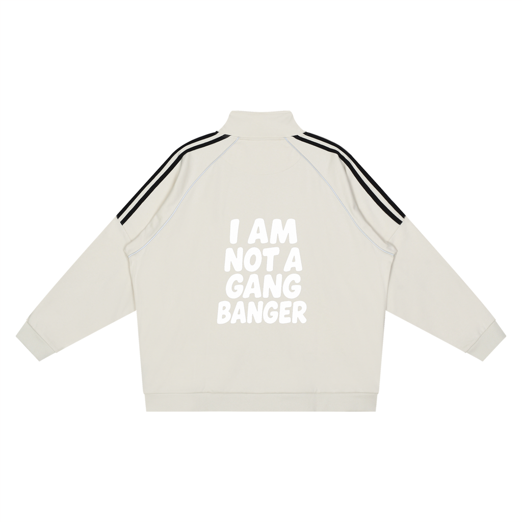 Reflection Striped Raglan Sleeve  Jacket