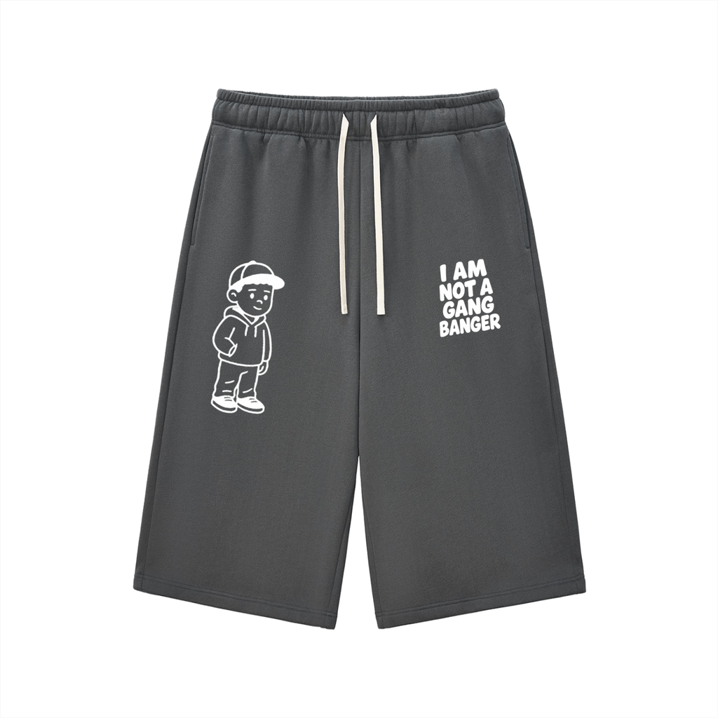 Relaxed Drawstring Three-quarter Sweatpants