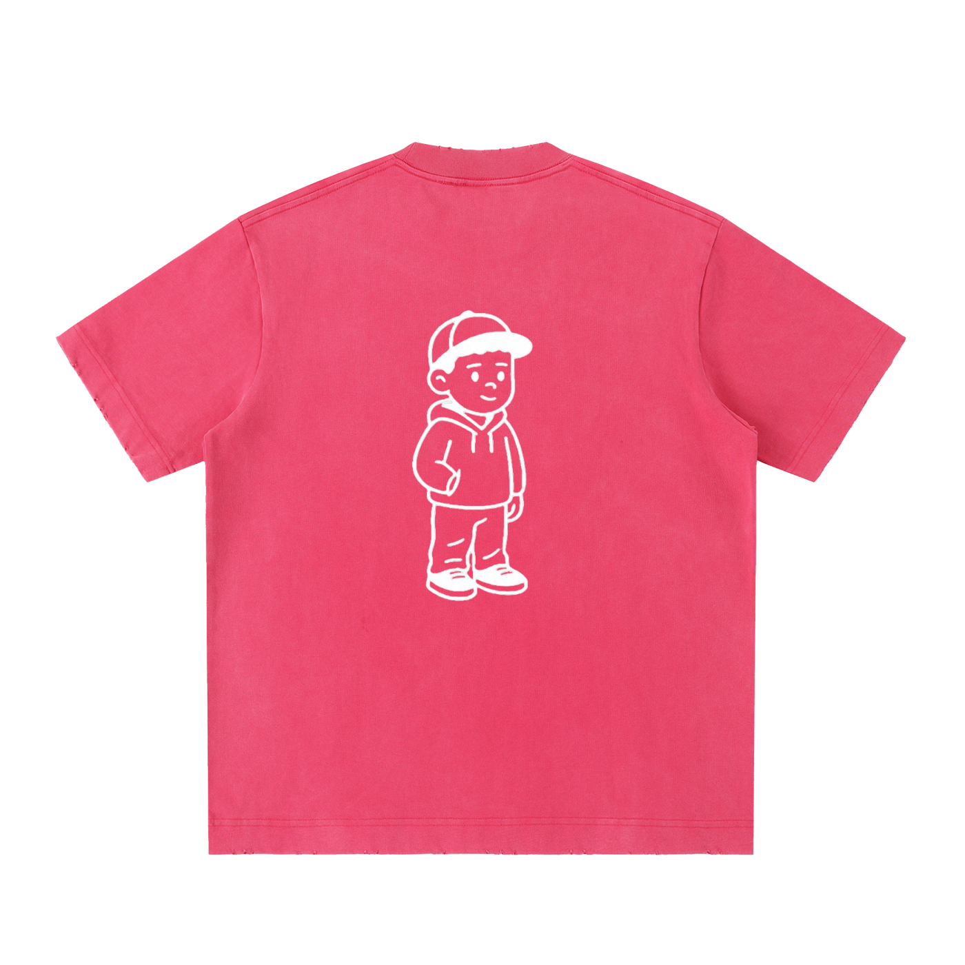 Heavyweight Vintage Washed Frayed T-Shirt
