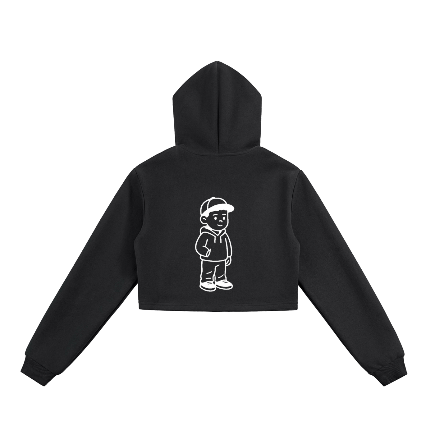 Essential Cropped Zip-Up Hoodie