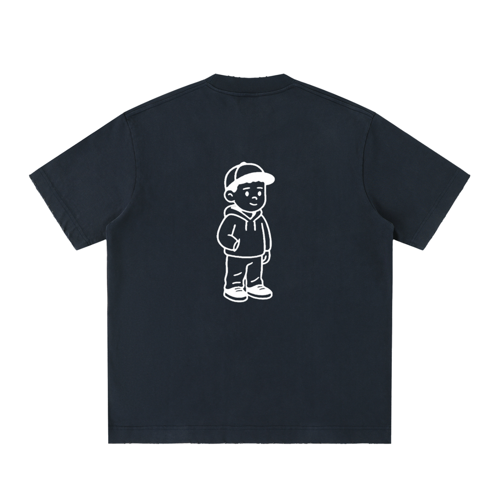 Heavyweight Vintage Washed Frayed T-Shirt