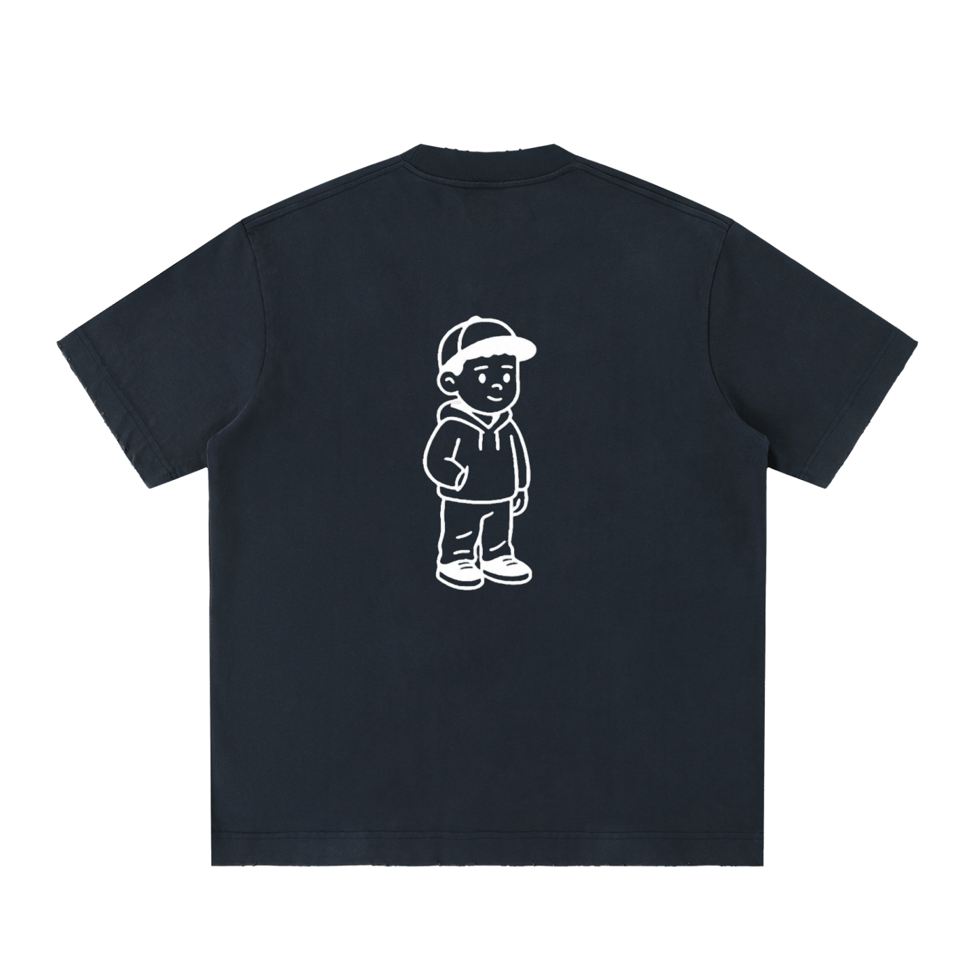 Heavyweight Vintage Washed Frayed T-Shirt