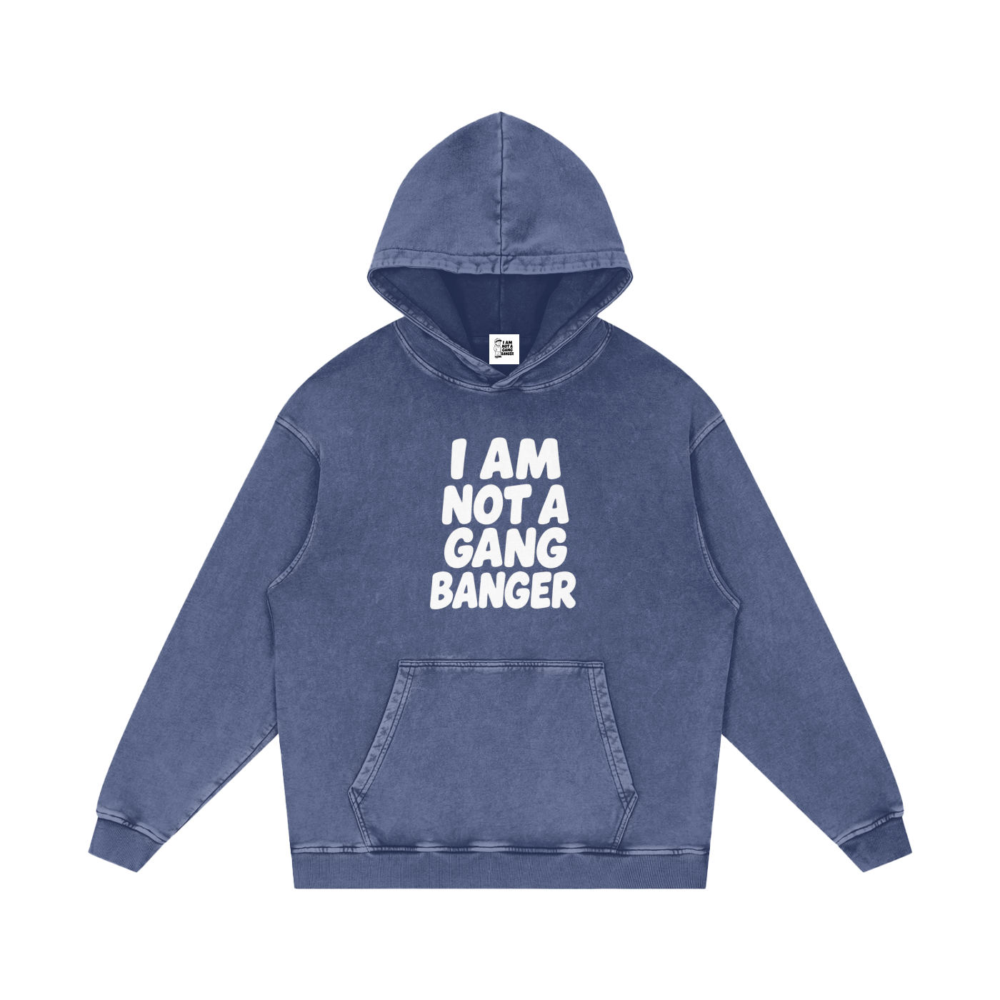 Snow Washed Loose Cotton Hoodie