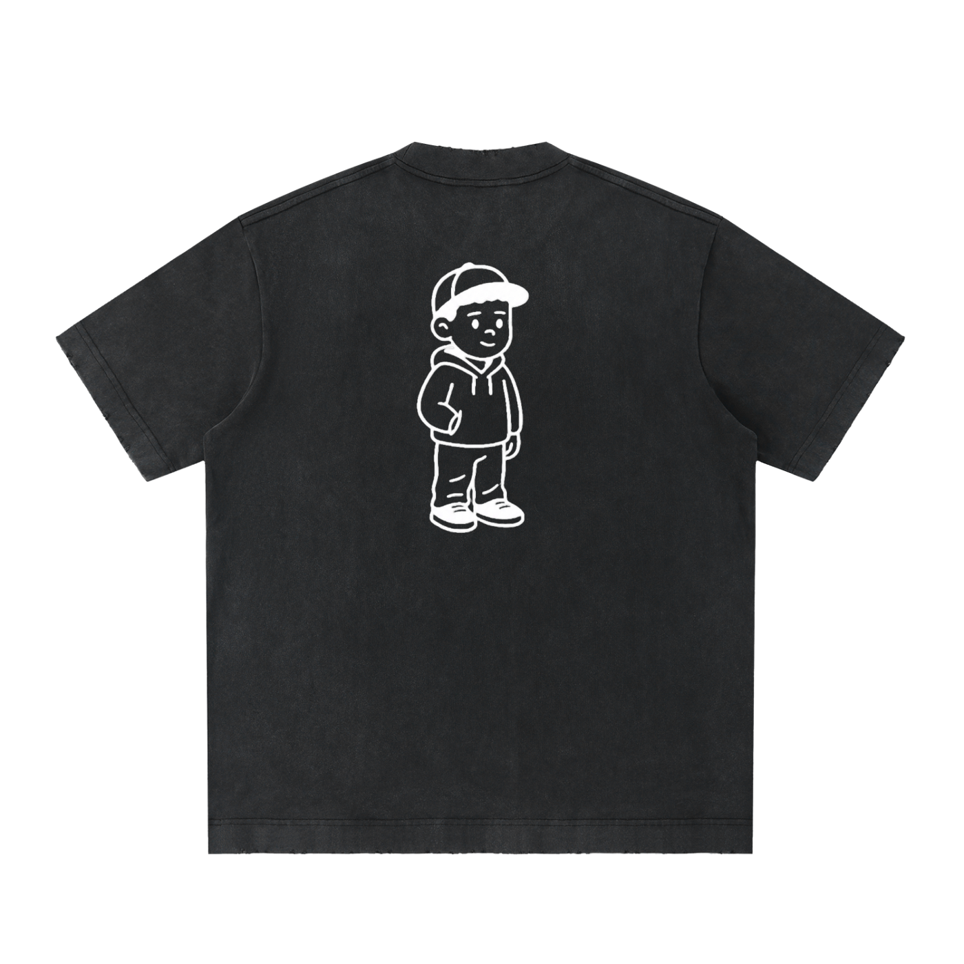 Heavyweight Vintage Washed Frayed T-Shirt