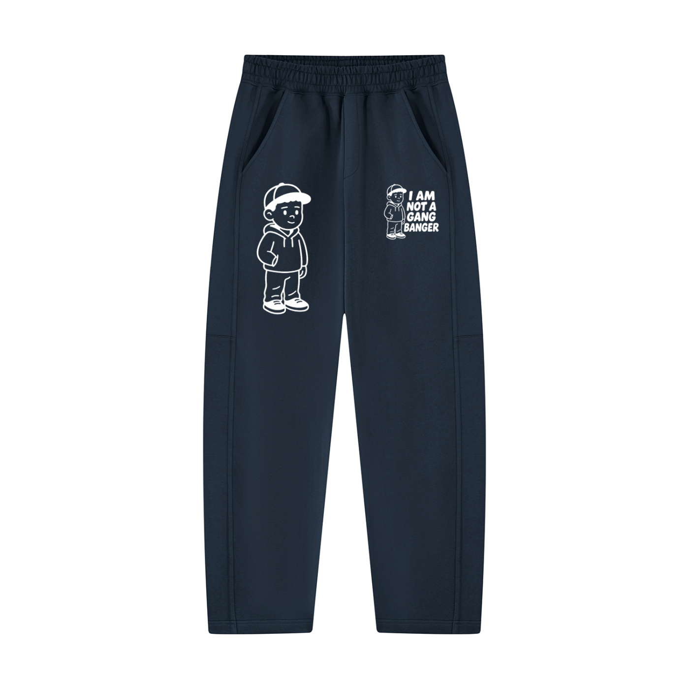 Unisex Tapered Straight Hem Sweatpants