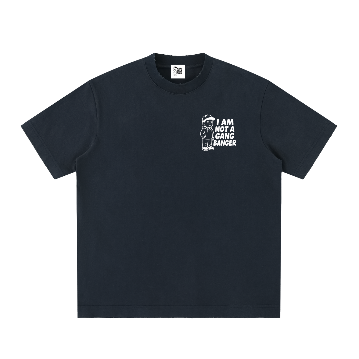 Unisex Heavyweight Vintage Washed Frayed T-Shirt