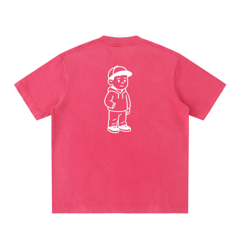 Heavyweight Vintage Washed Frayed T-Shirt