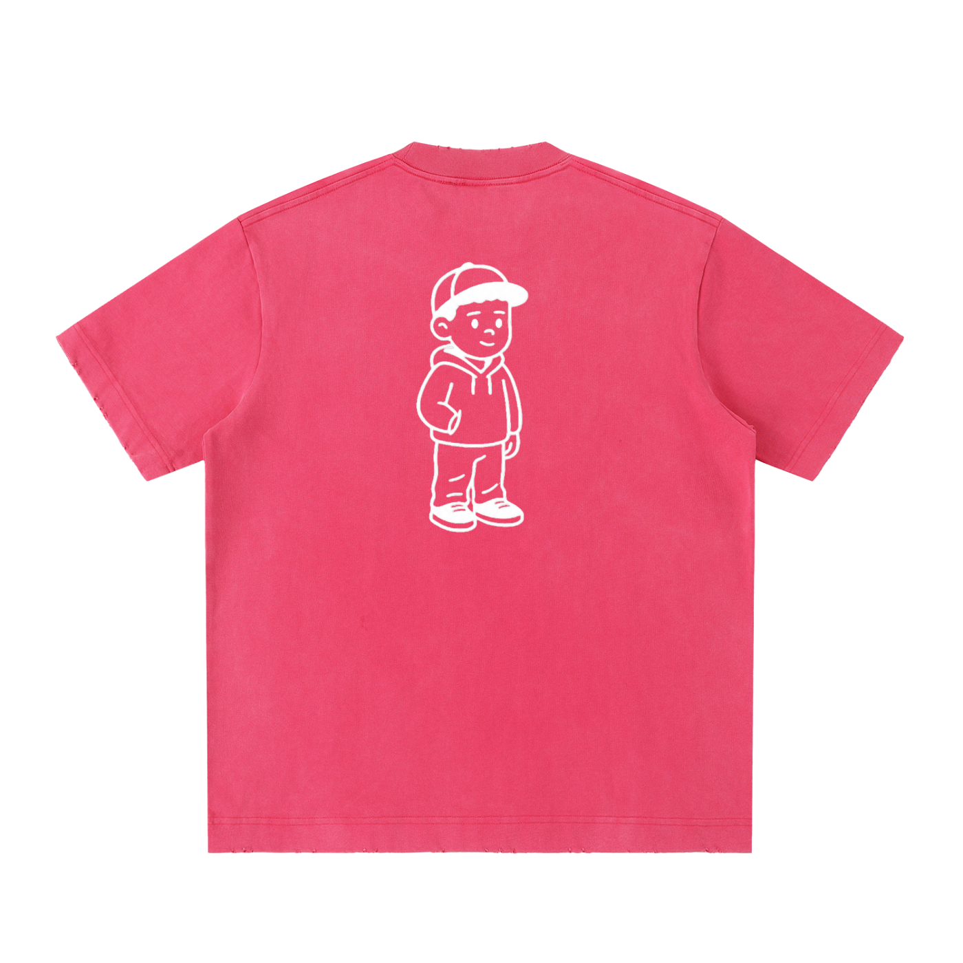 Heavyweight Vintage Washed Frayed T-Shirt