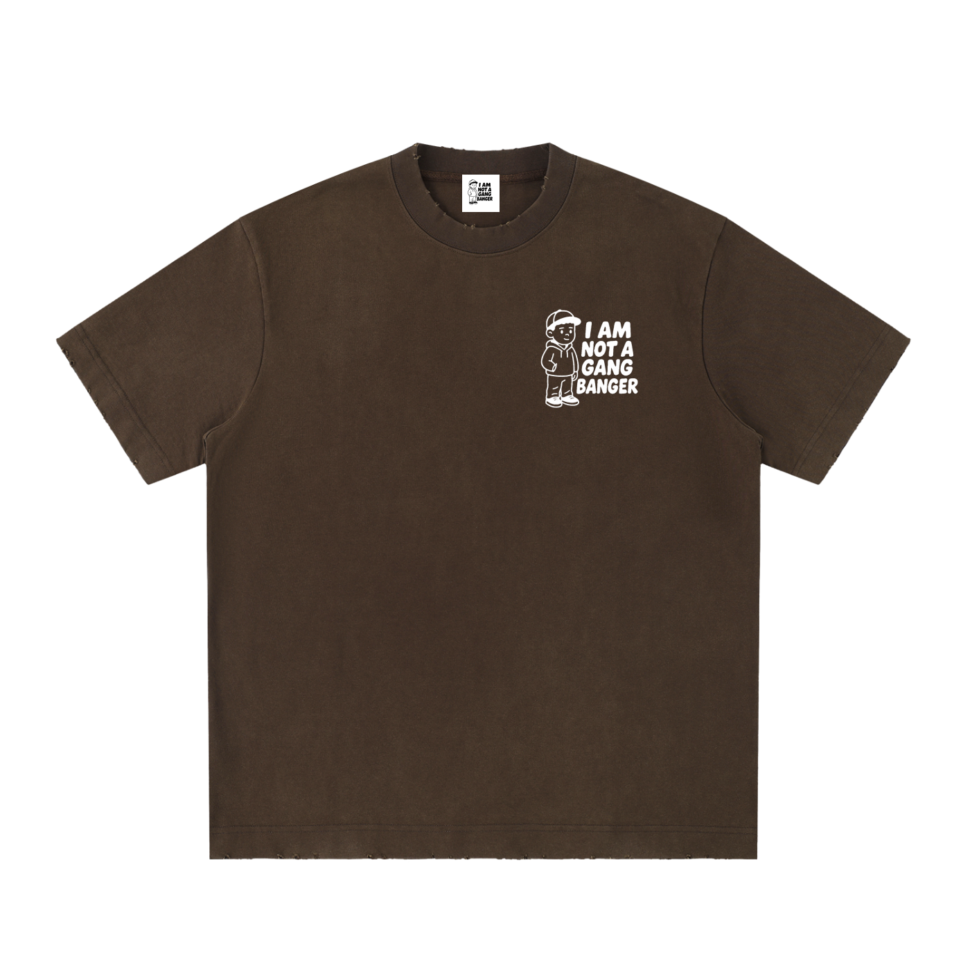 Unisex Heavyweight Vintage Washed Frayed T-Shirt