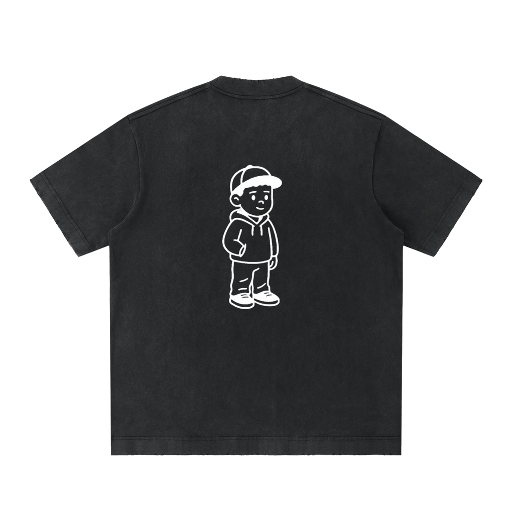 Heavyweight Vintage Washed Frayed T-Shirt