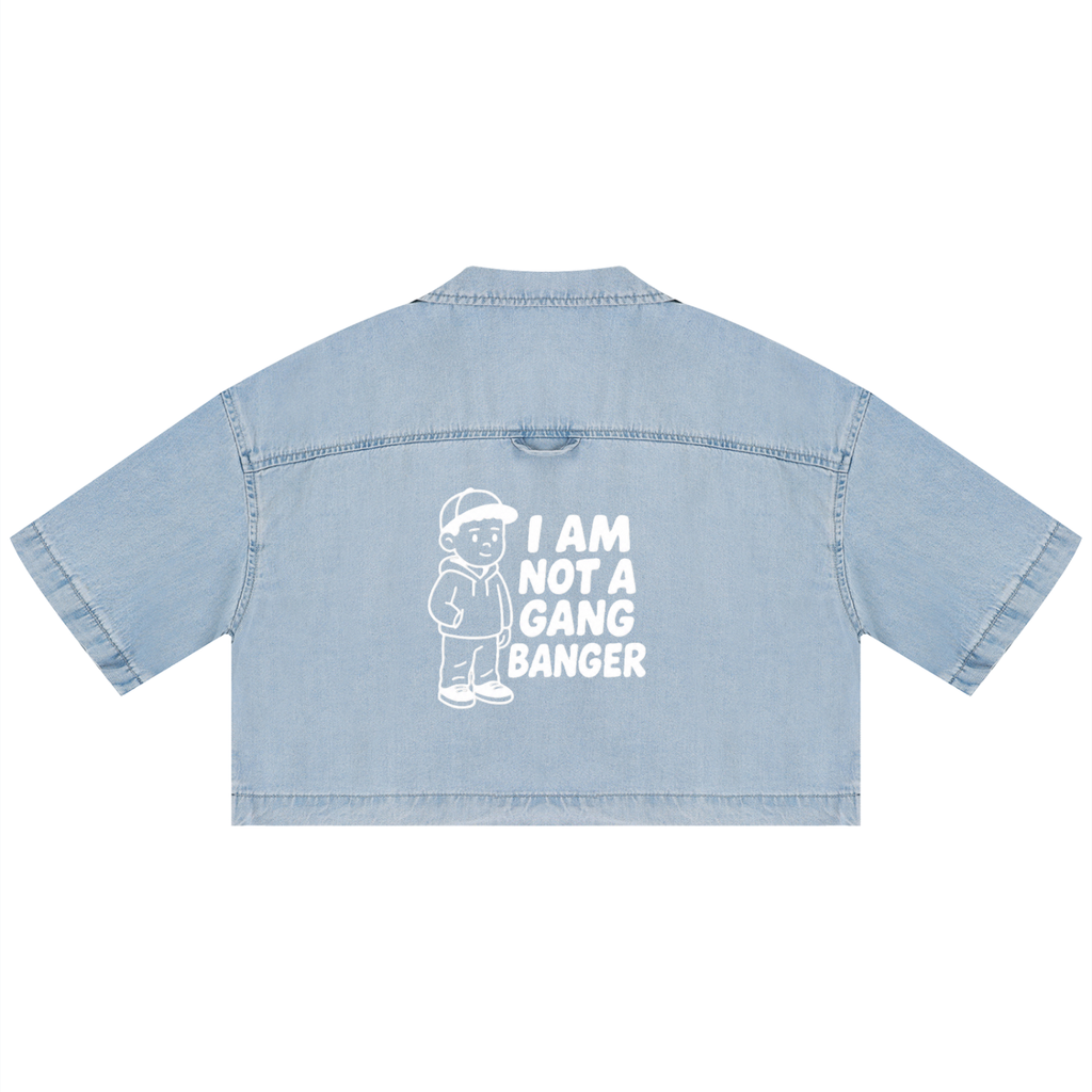 Women's Vintage Wash Boxy Cropped Shirt