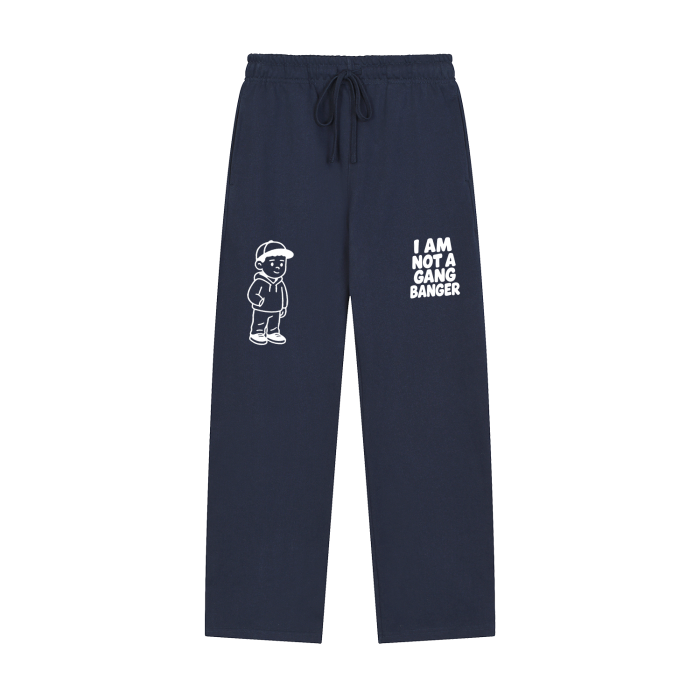 Solid Color Straight-Leg Sweatpants