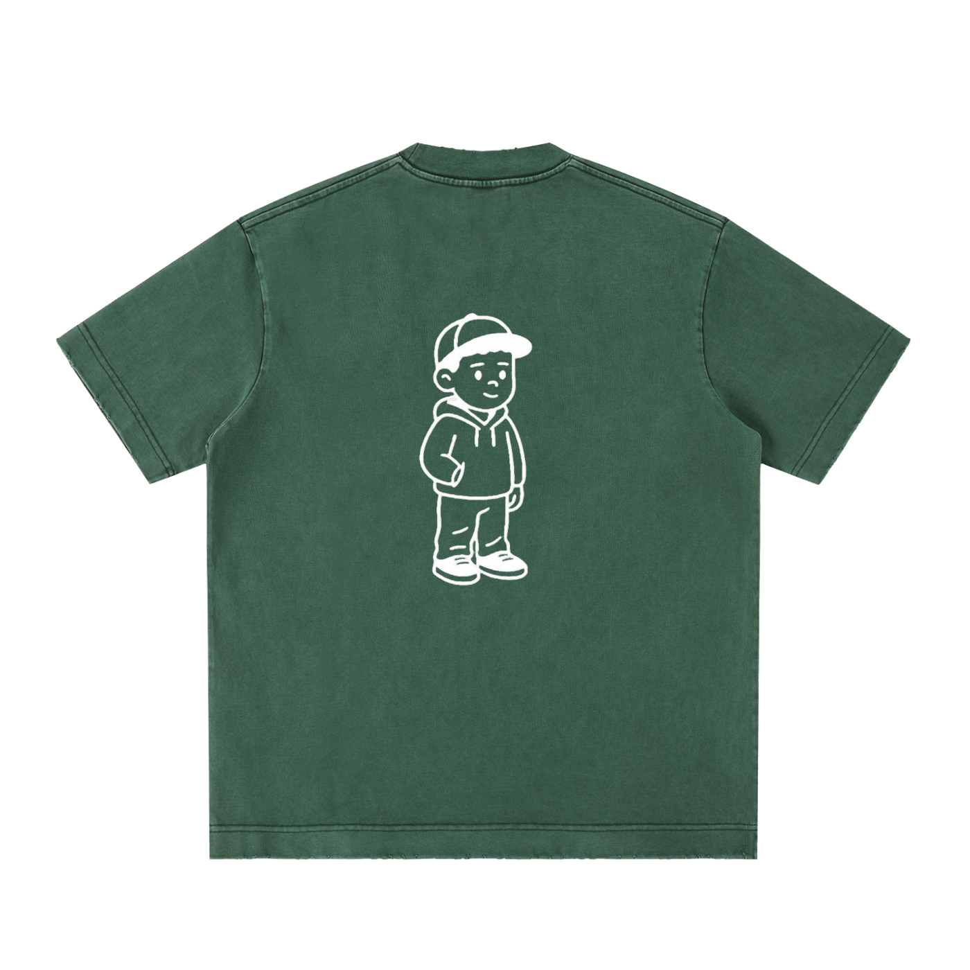 Heavyweight Vintage Washed Frayed T-Shirt