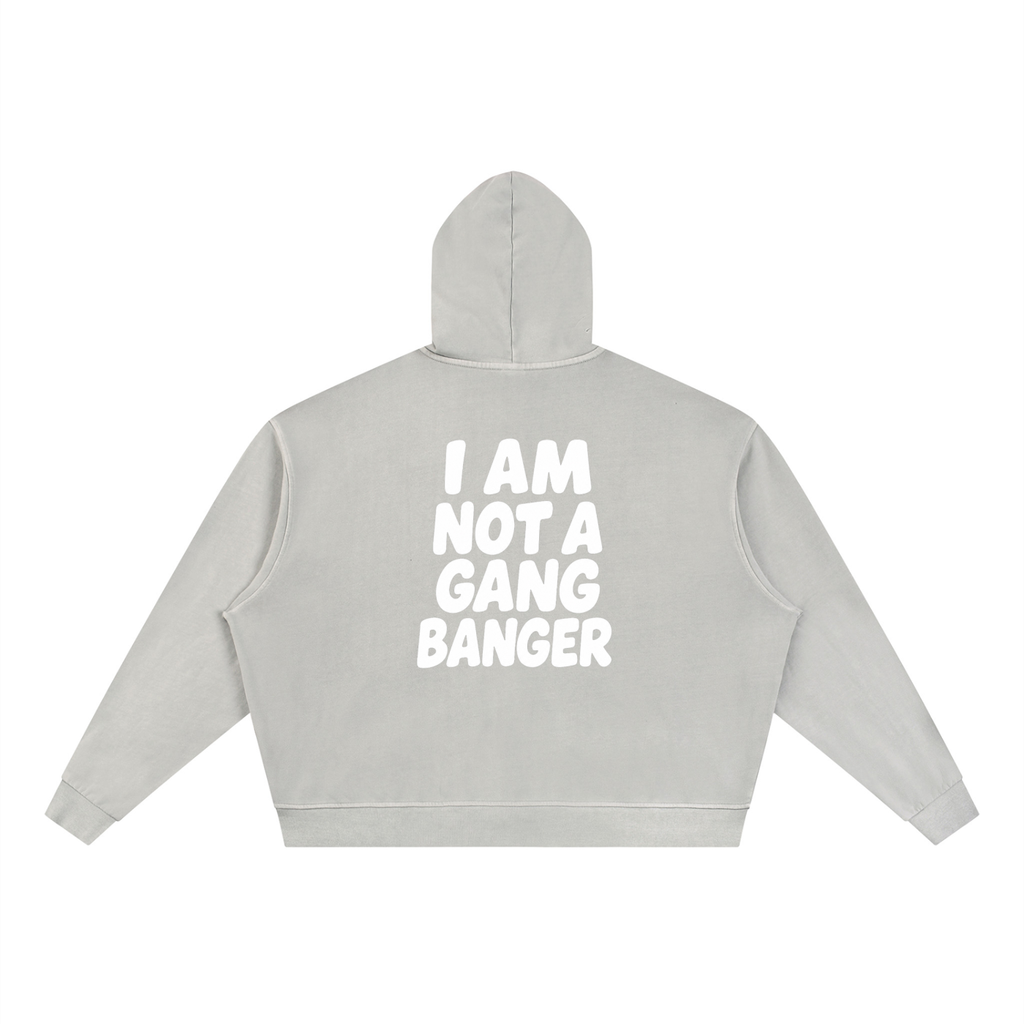 Unisex Vintage Wash Full Zip Boxy Hoodie