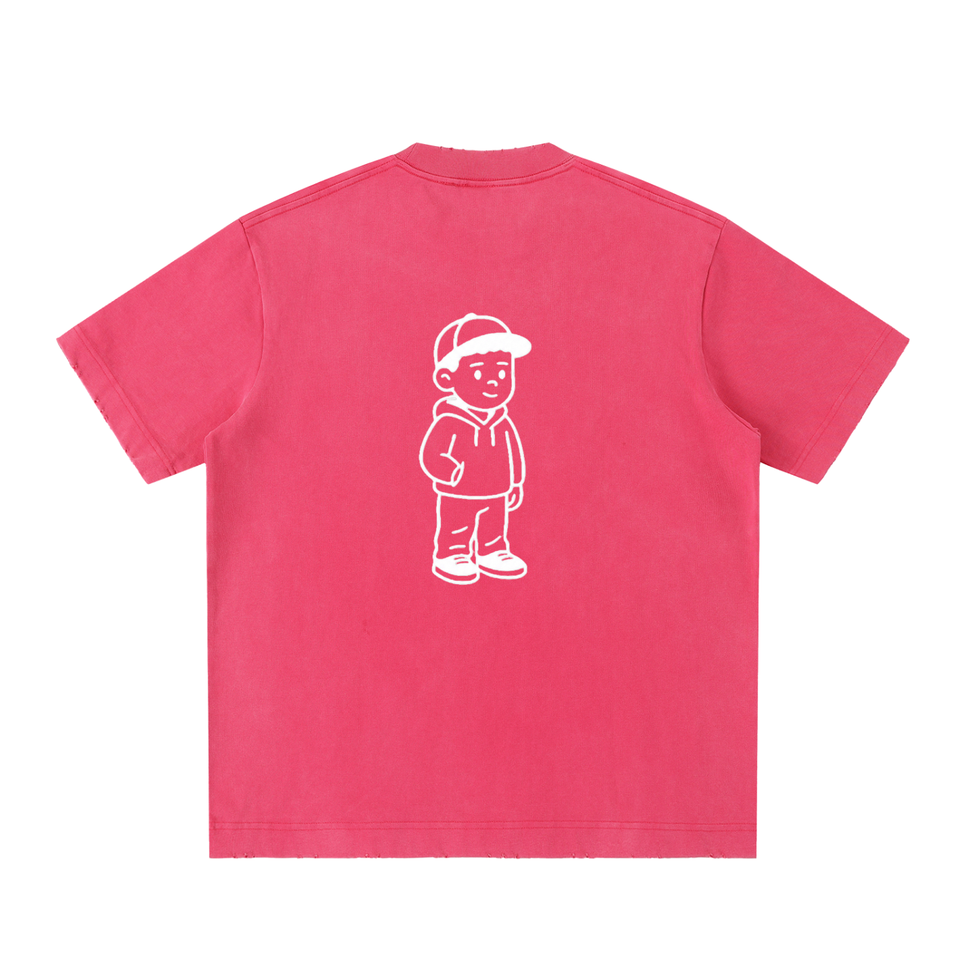 Heavyweight Vintage Washed Frayed T-Shirt