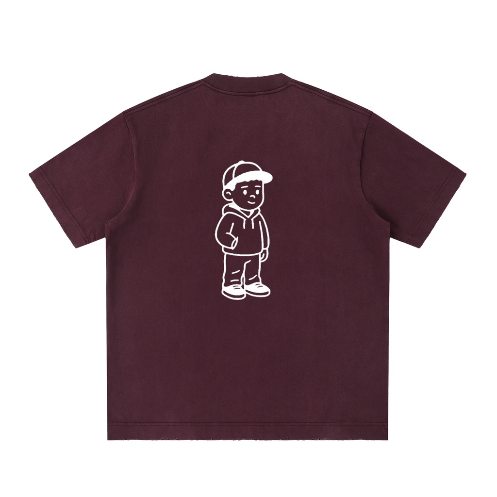 Heavyweight Vintage Washed Frayed T-Shirt