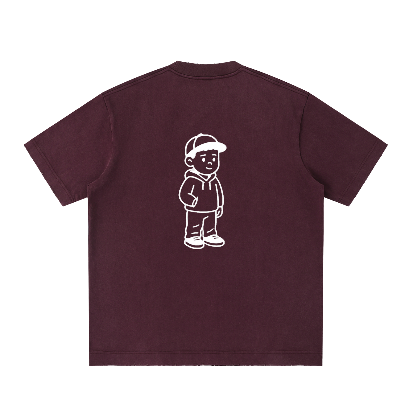 Heavyweight Vintage Washed Frayed T-Shirt