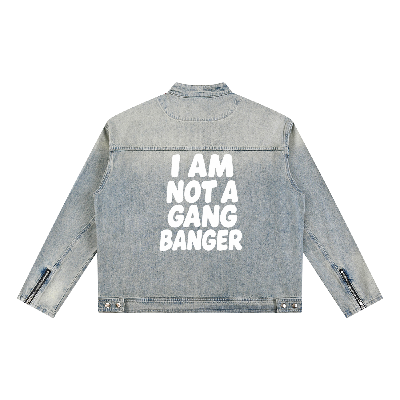 Vintage Wash Zip Denim Jacket