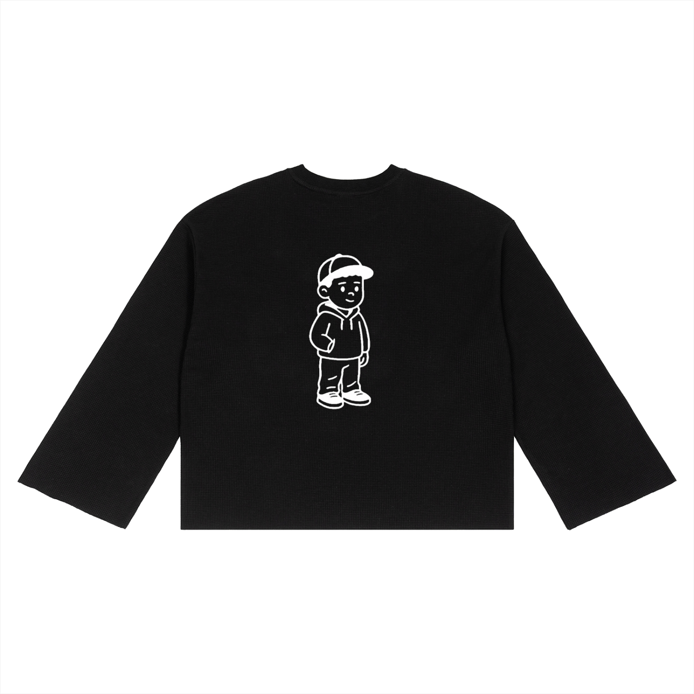 Unisex Waffle Raw Edge T-Shirt