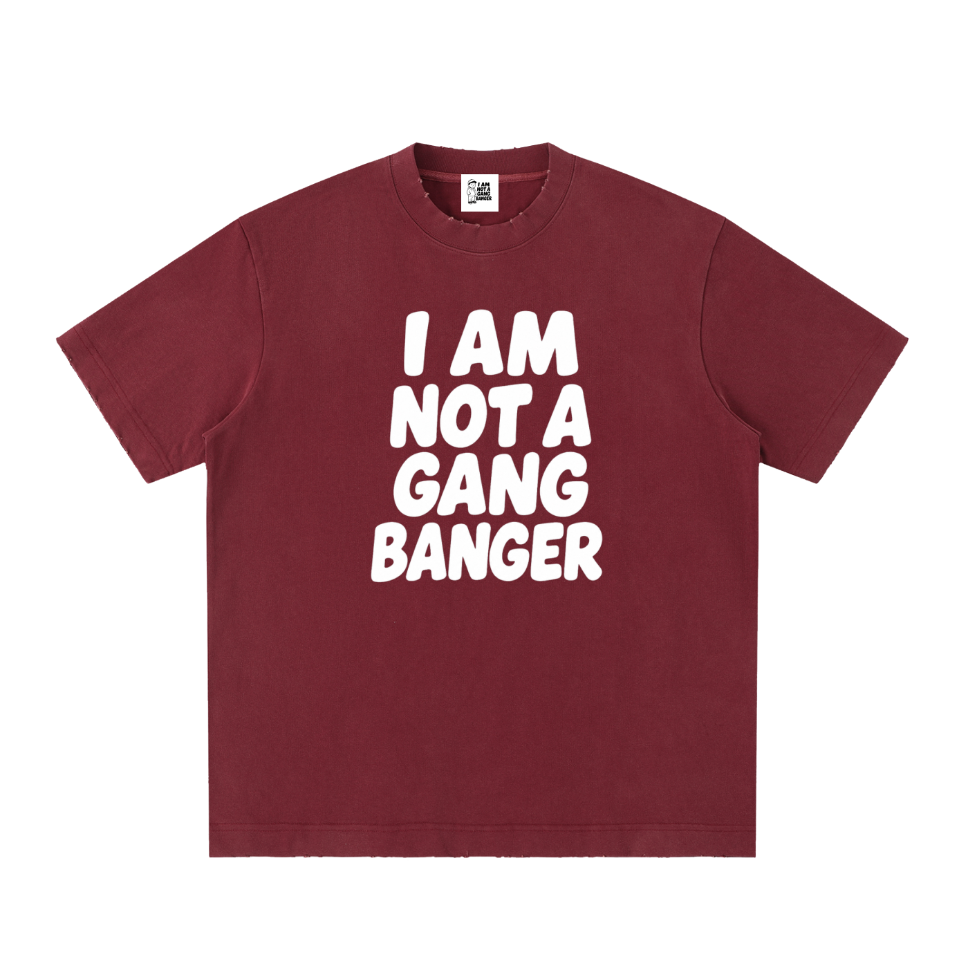 Unisex Heavyweight Vintage Washed Frayed T-Shirt