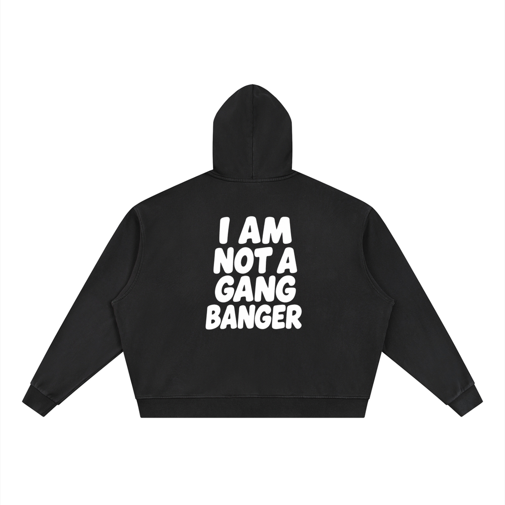 Unisex Vintage Wash Full Zip Boxy Hoodie