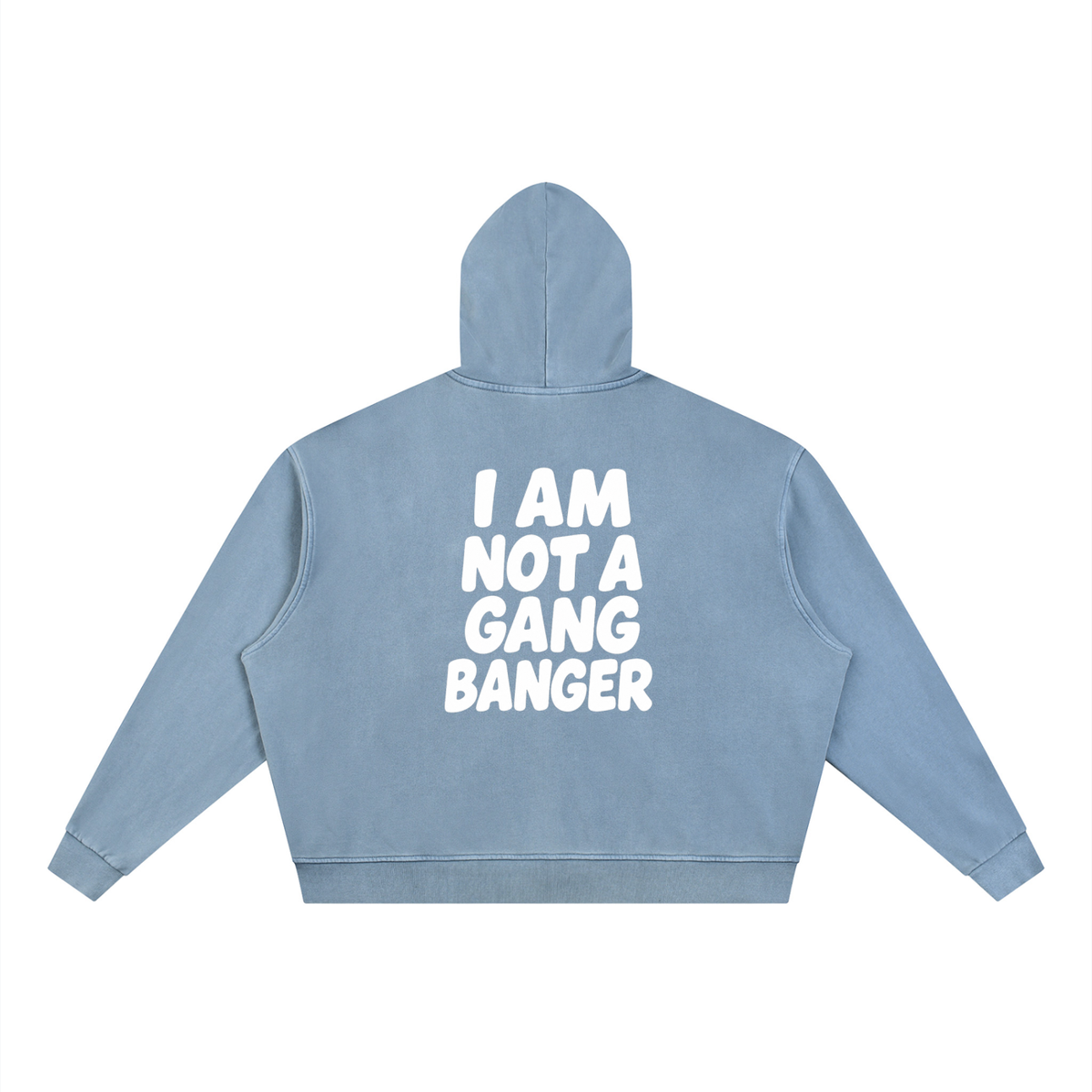 Unisex Vintage Wash Full Zip Boxy Hoodie