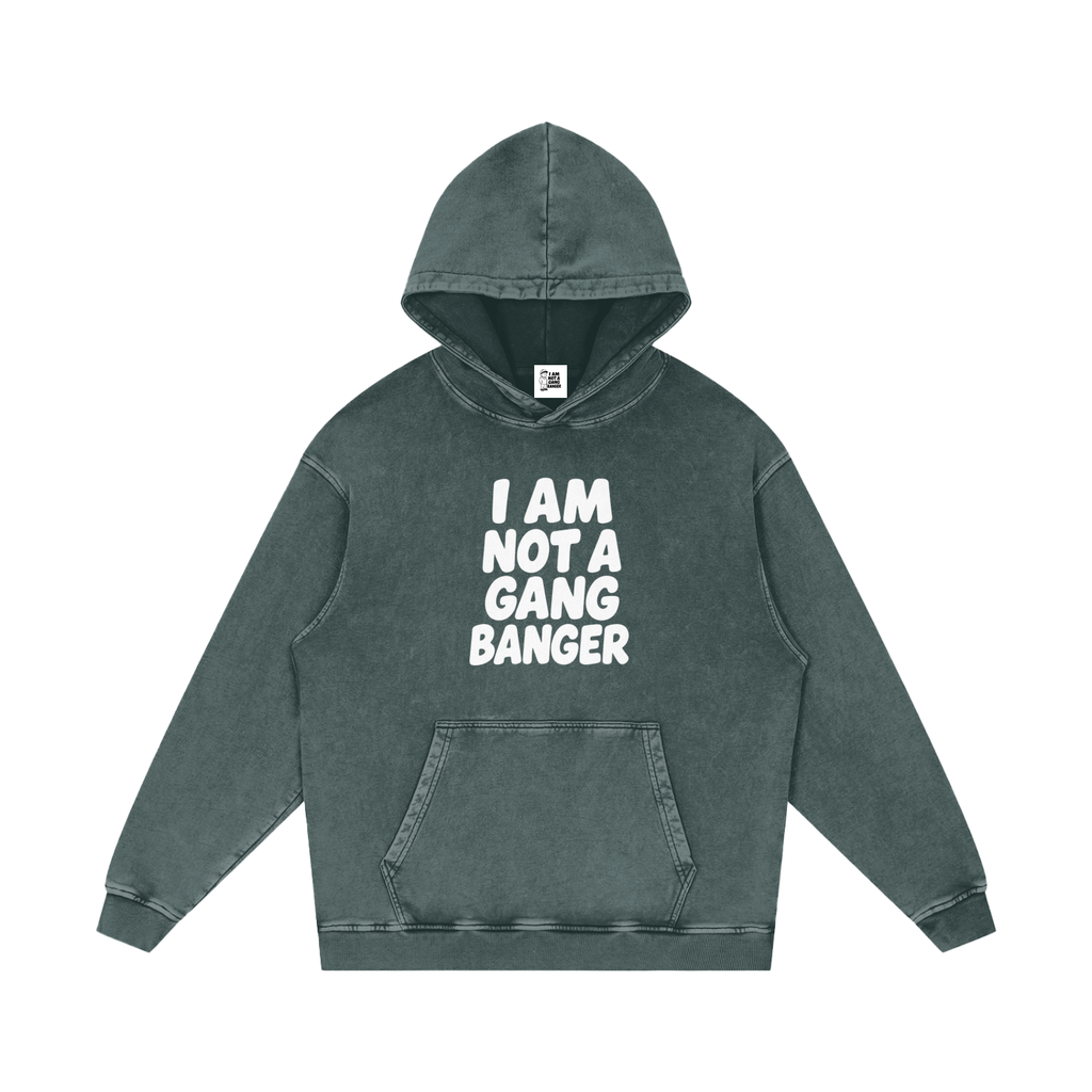 Snow Washed Loose Cotton Hoodie
