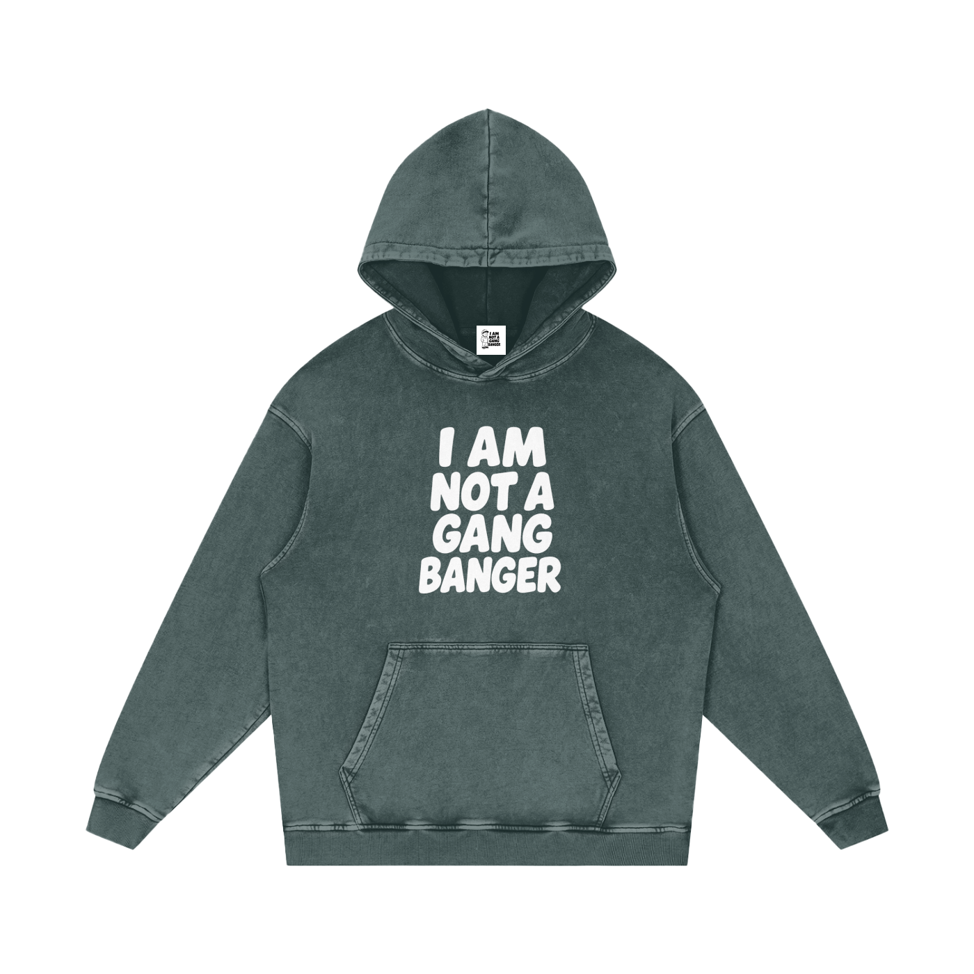 Snow Washed Loose Cotton Hoodie