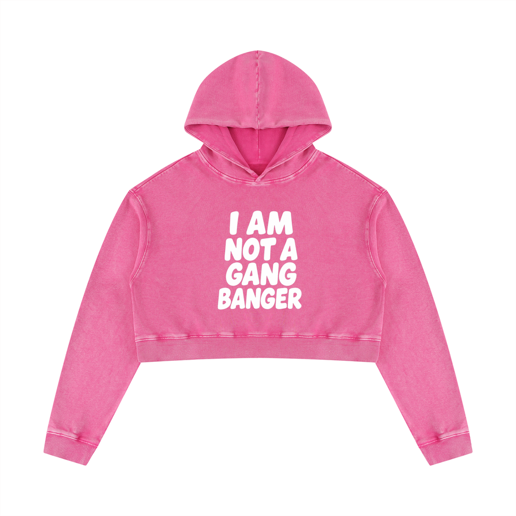Women’s Mineral Washed Crop Hoodie