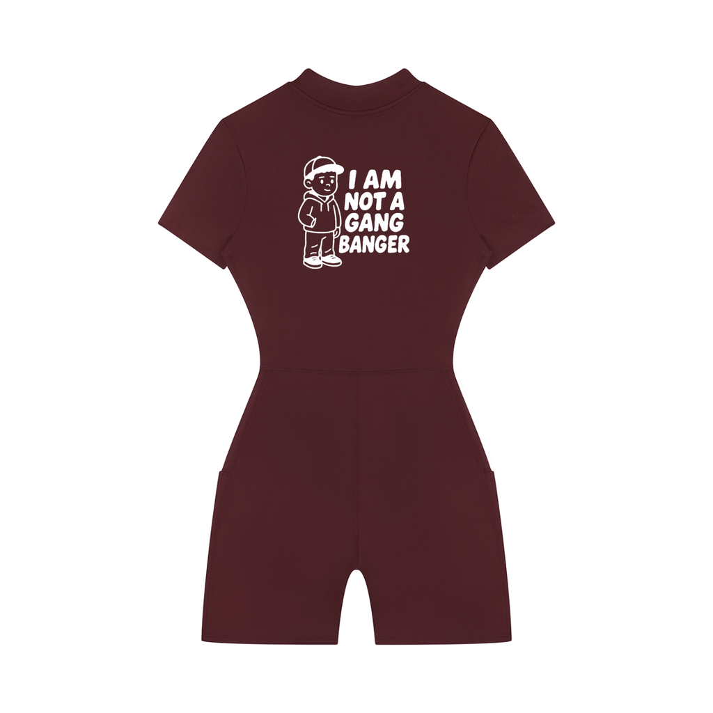 Women's Quarter-Zip Short Sleeve Romper