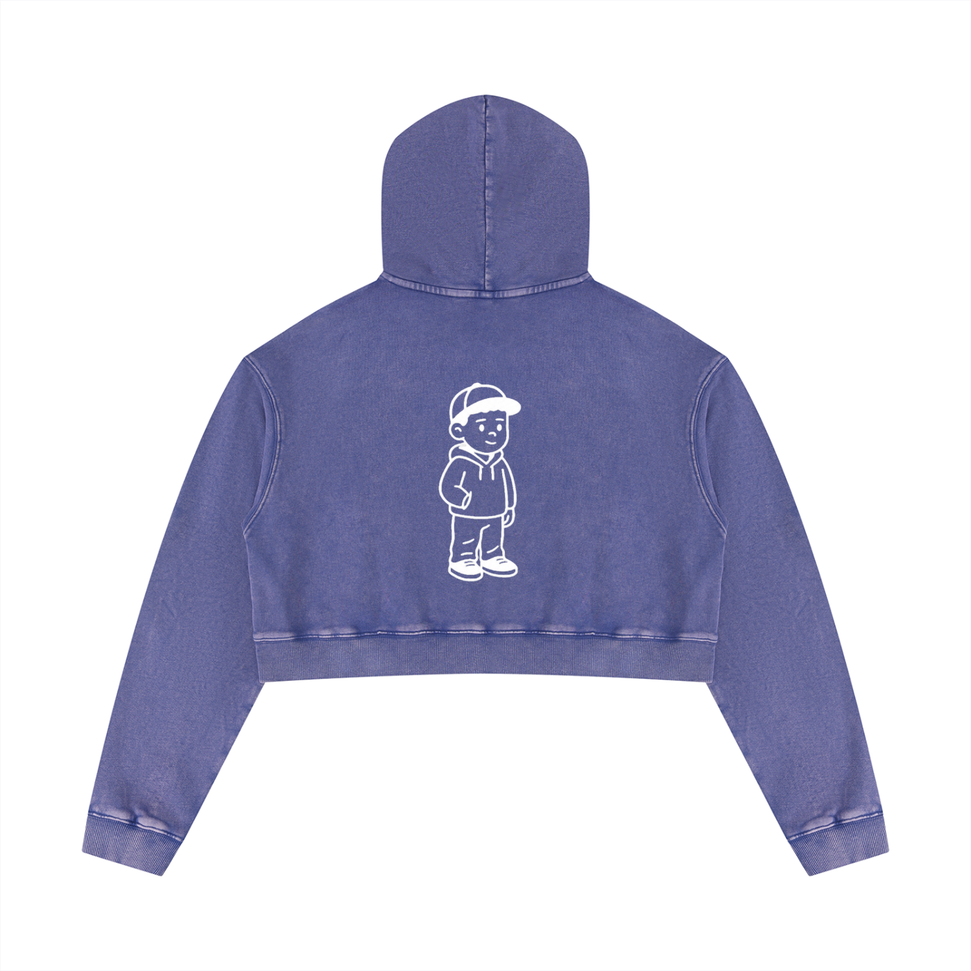 Women’s Mineral Washed Crop Hoodie