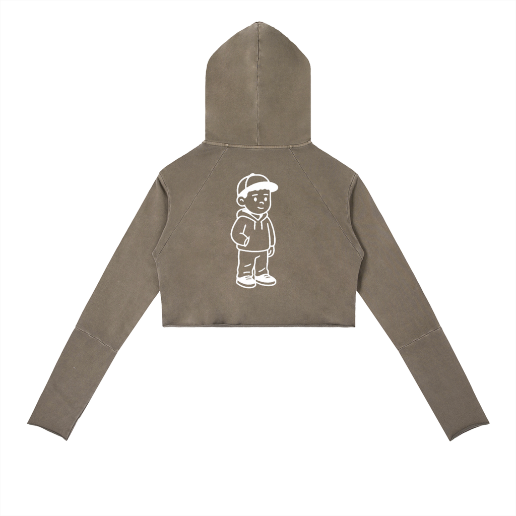 Vintage Washed Raw Edge Hoodie