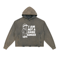 Vintage Washed Frayed-Hem Hoodie
