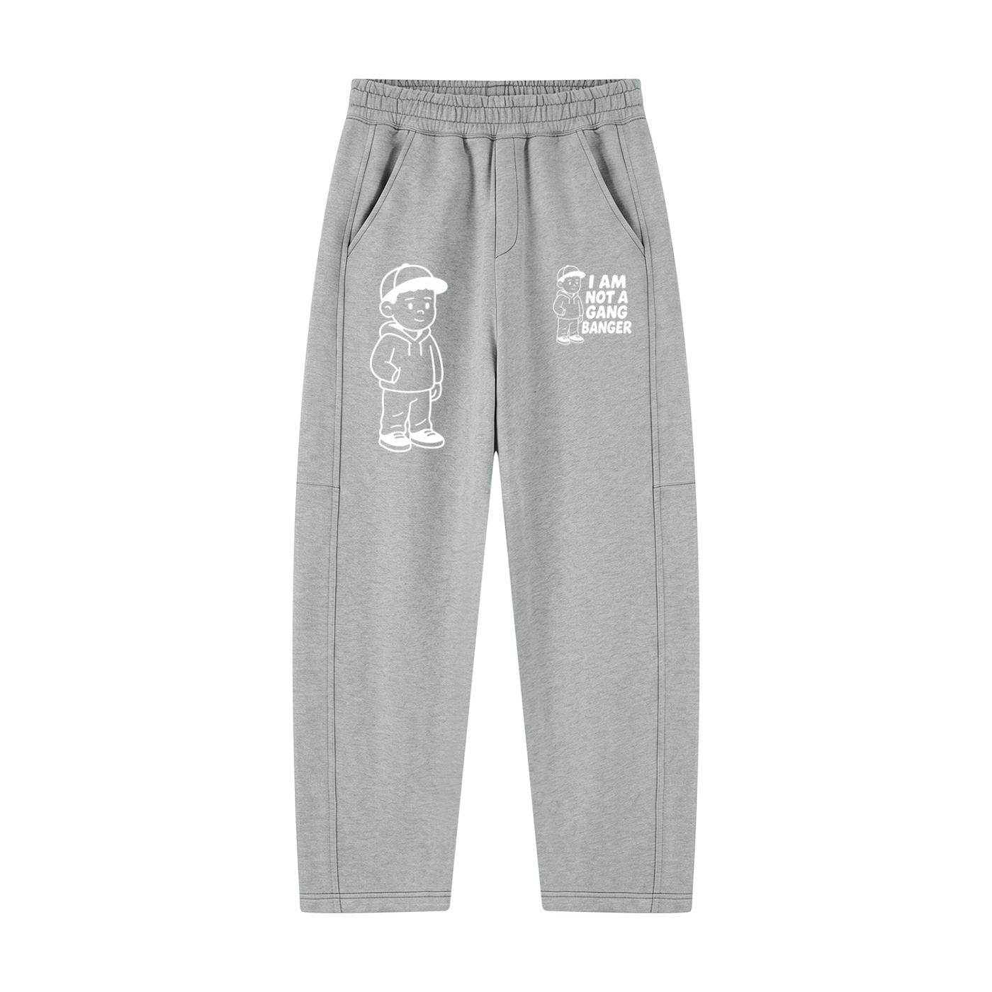 Unisex Tapered Straight Hem Sweatpants