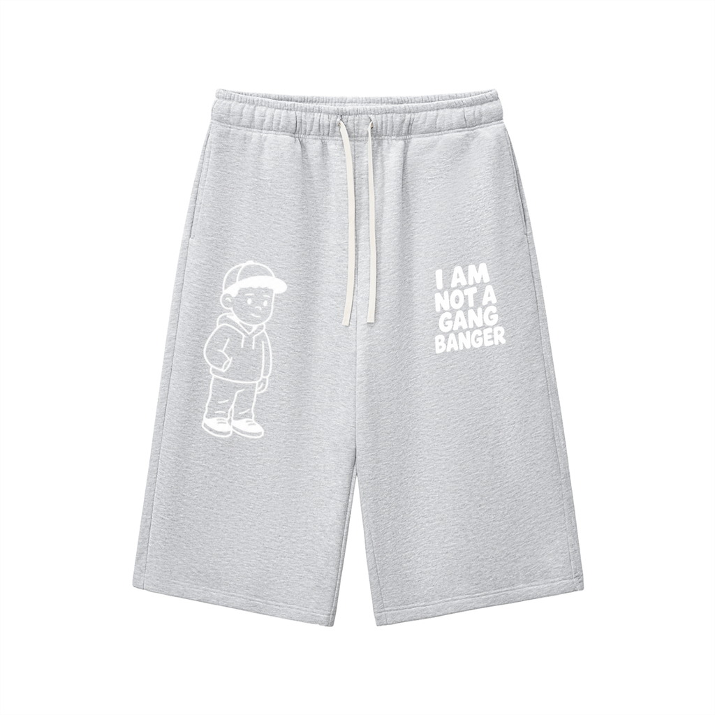 Relaxed Drawstring Three-quarter Sweatpants