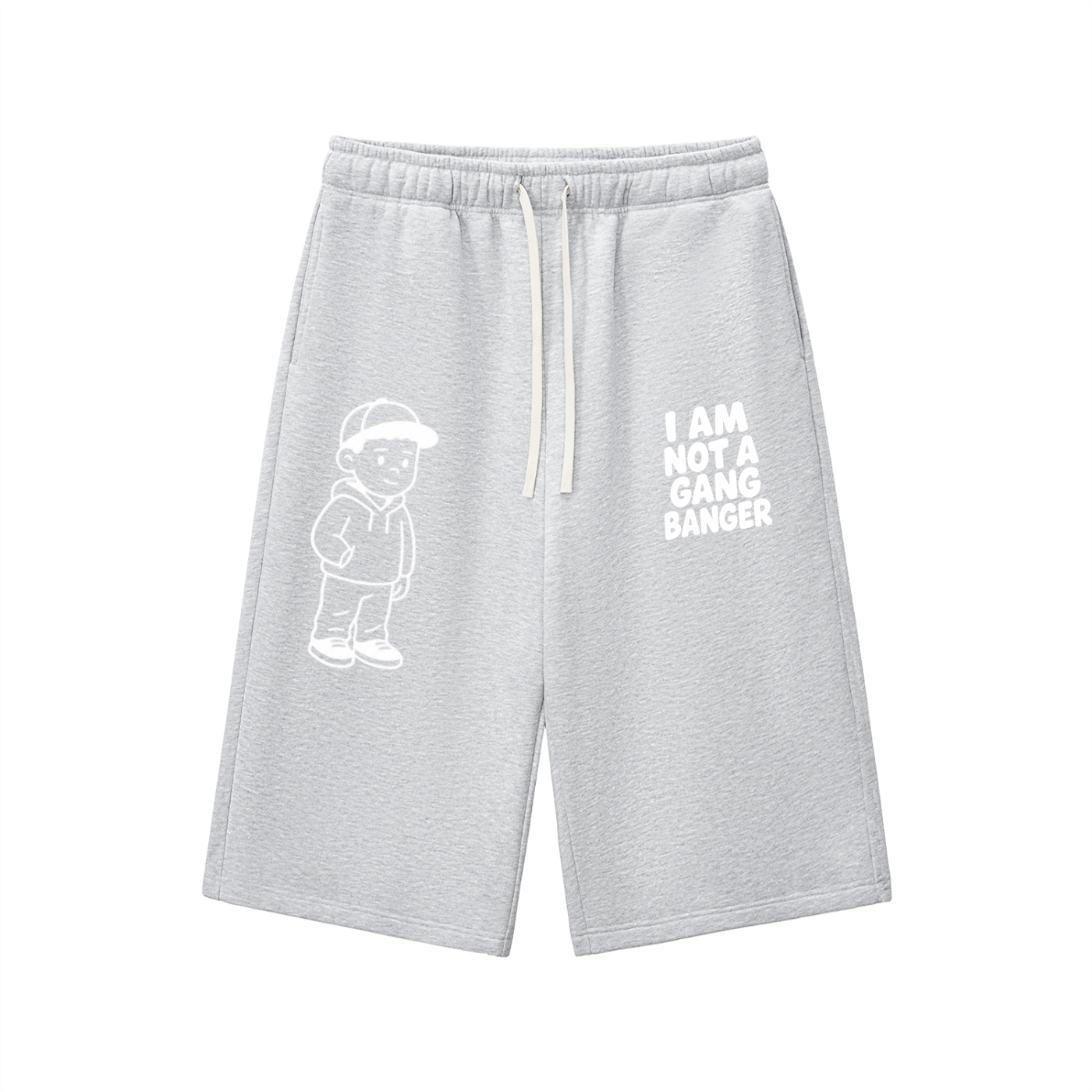 Relaxed Drawstring Three-quarter Sweatpants