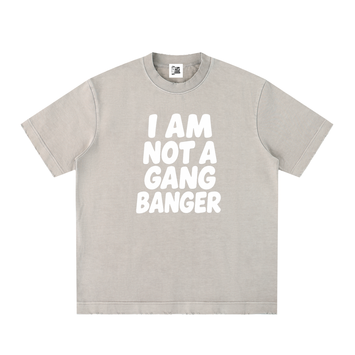 Unisex Heavyweight Vintage Washed Frayed T-Shirt
