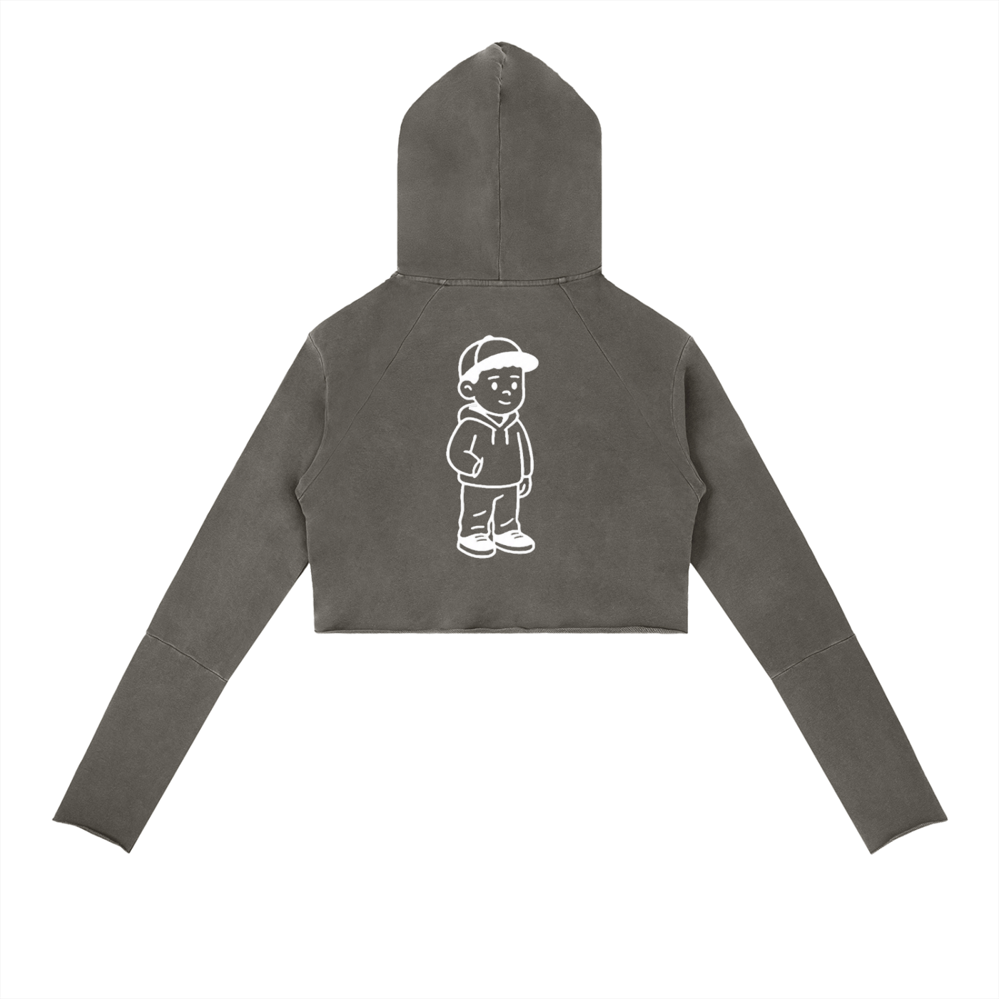 Vintage Washed Raw Edge Hoodie