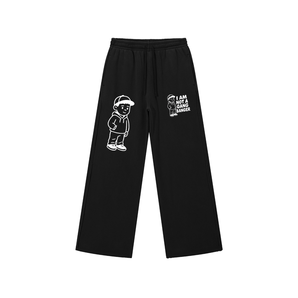 Snow Washed Raw Edge Sweatpants